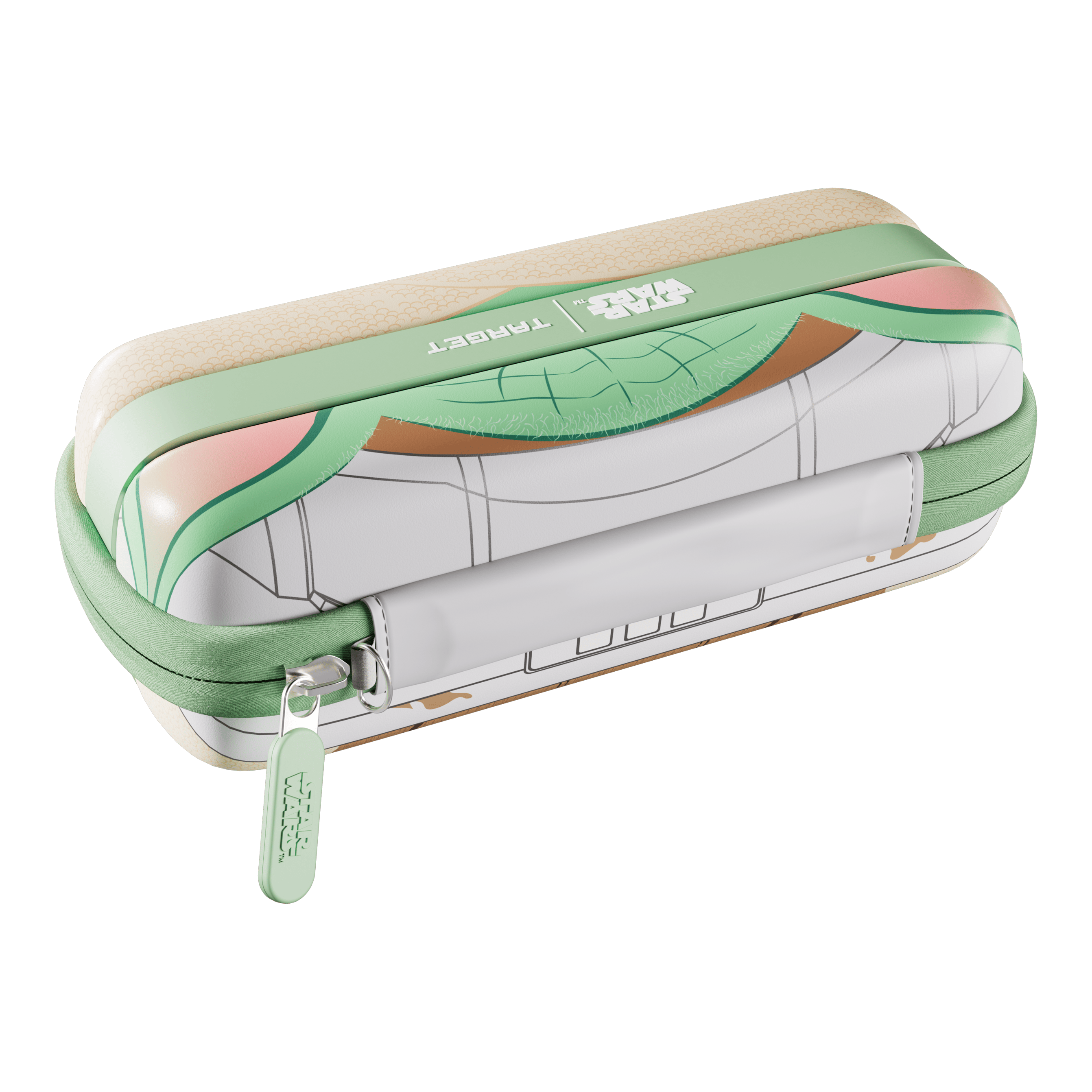 Das Target Star Wars Boa Dartcase - Grogu bietet Stauraum für Dartpfeile und Zubehör mit Grogu aus Star Wars als Motiv. Es ist besonders für Star Wars Fans geeignet.